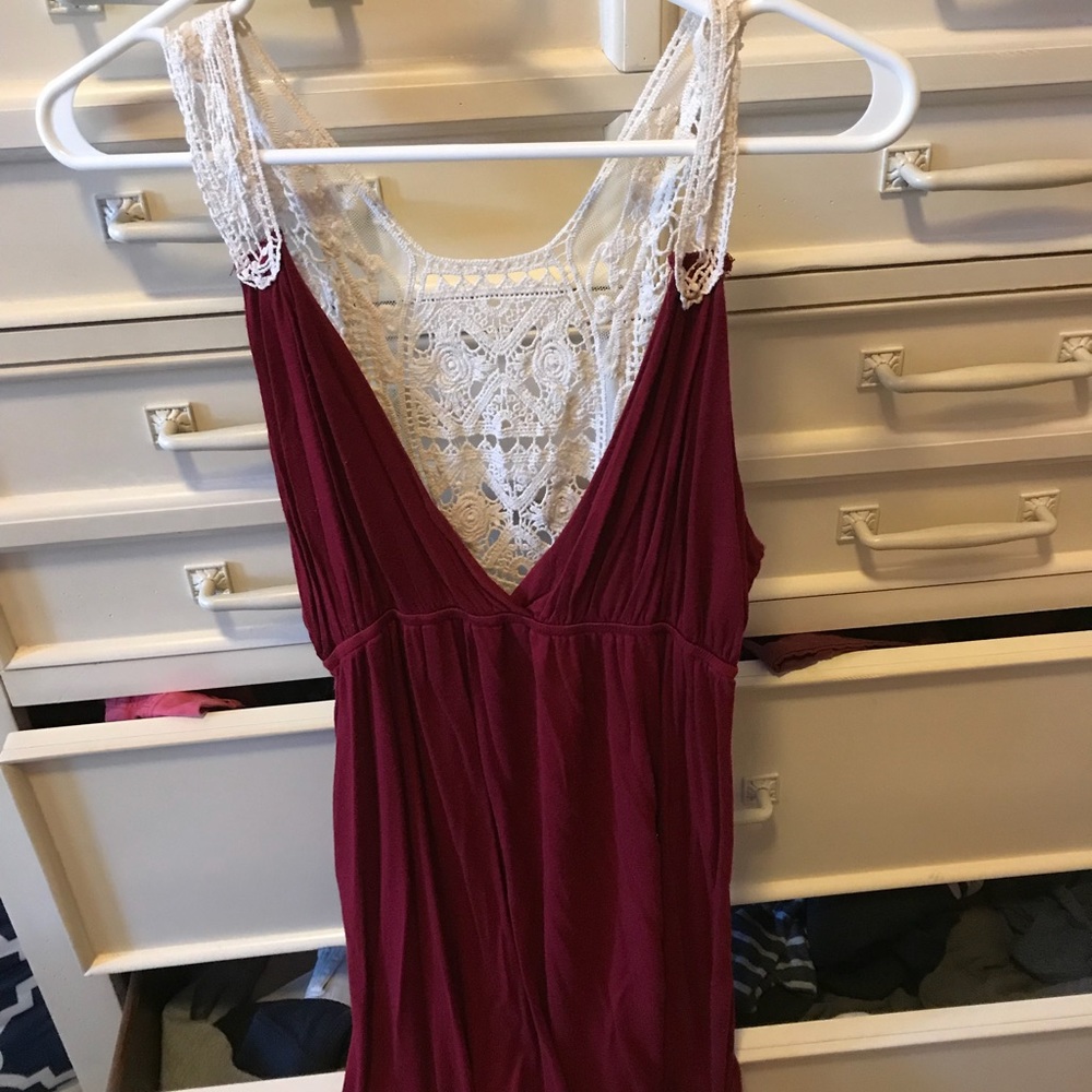 Lace backed tunic shirt